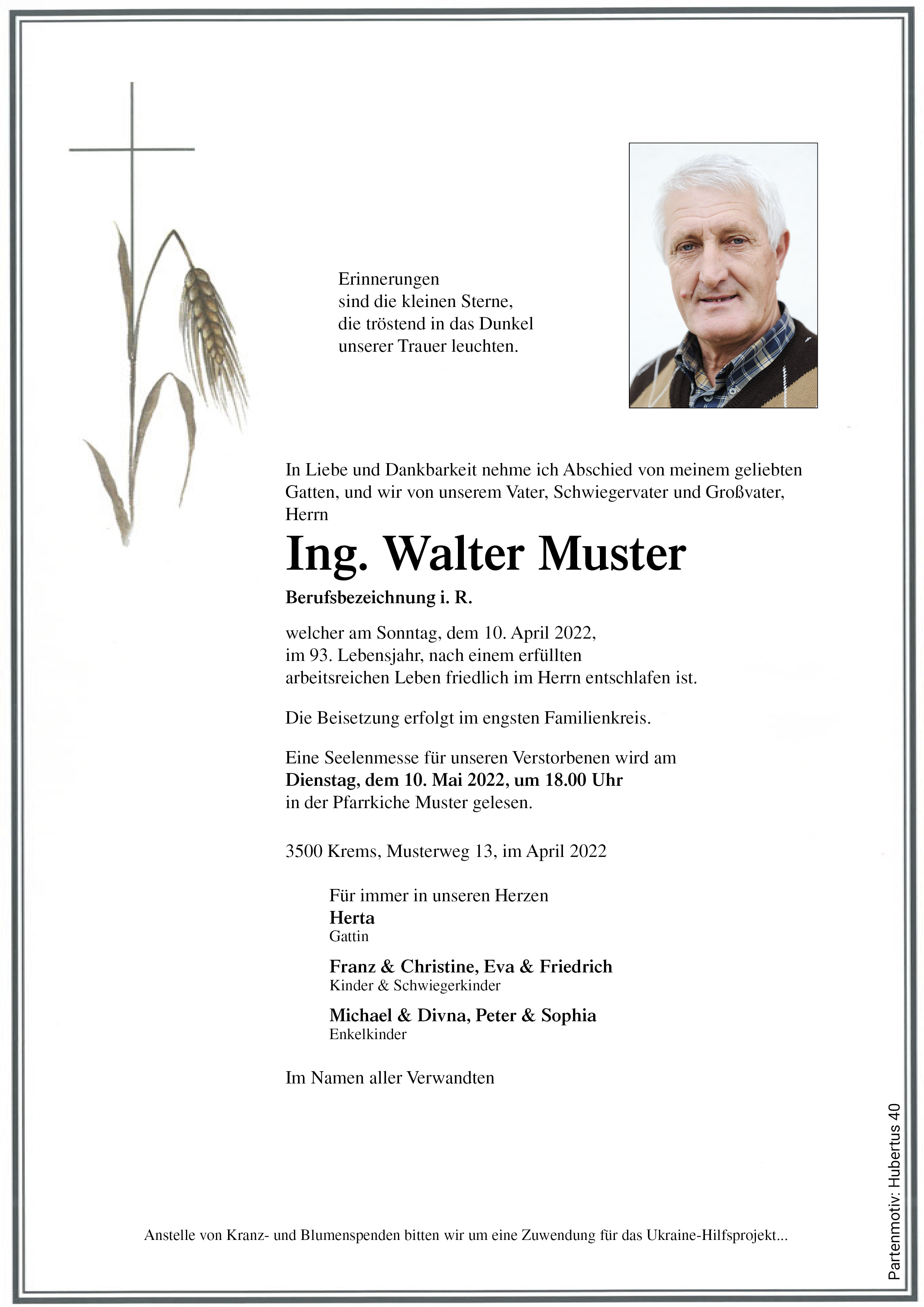 Hubertus Aehre Kreuz